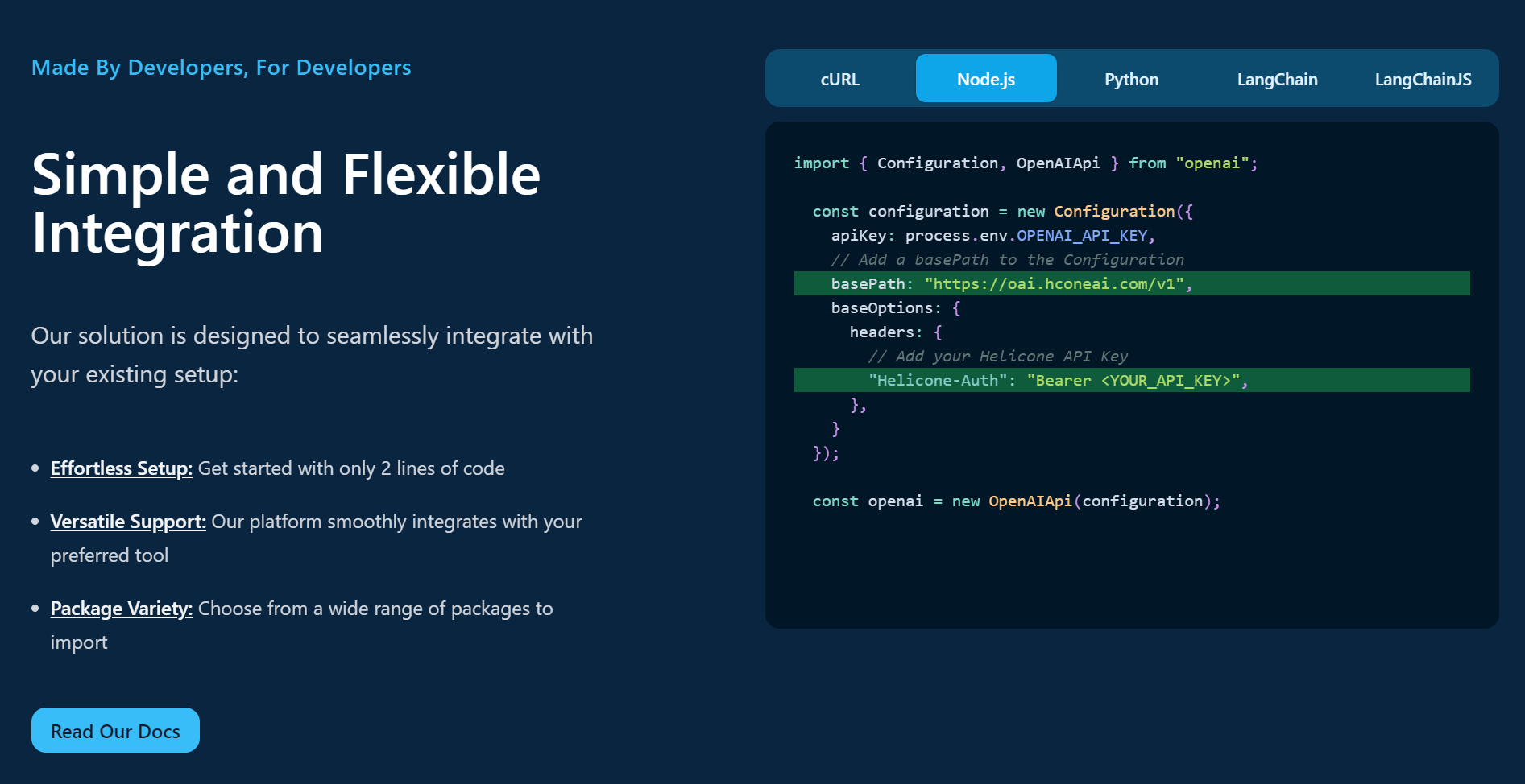 Helicone AI Integration